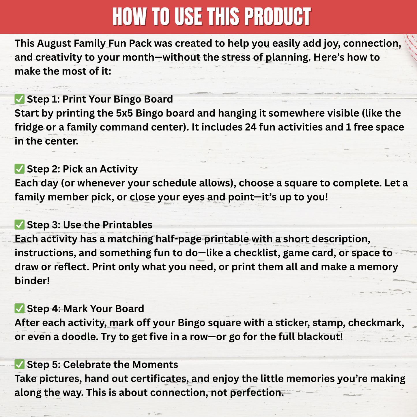 August Bucket List for Families