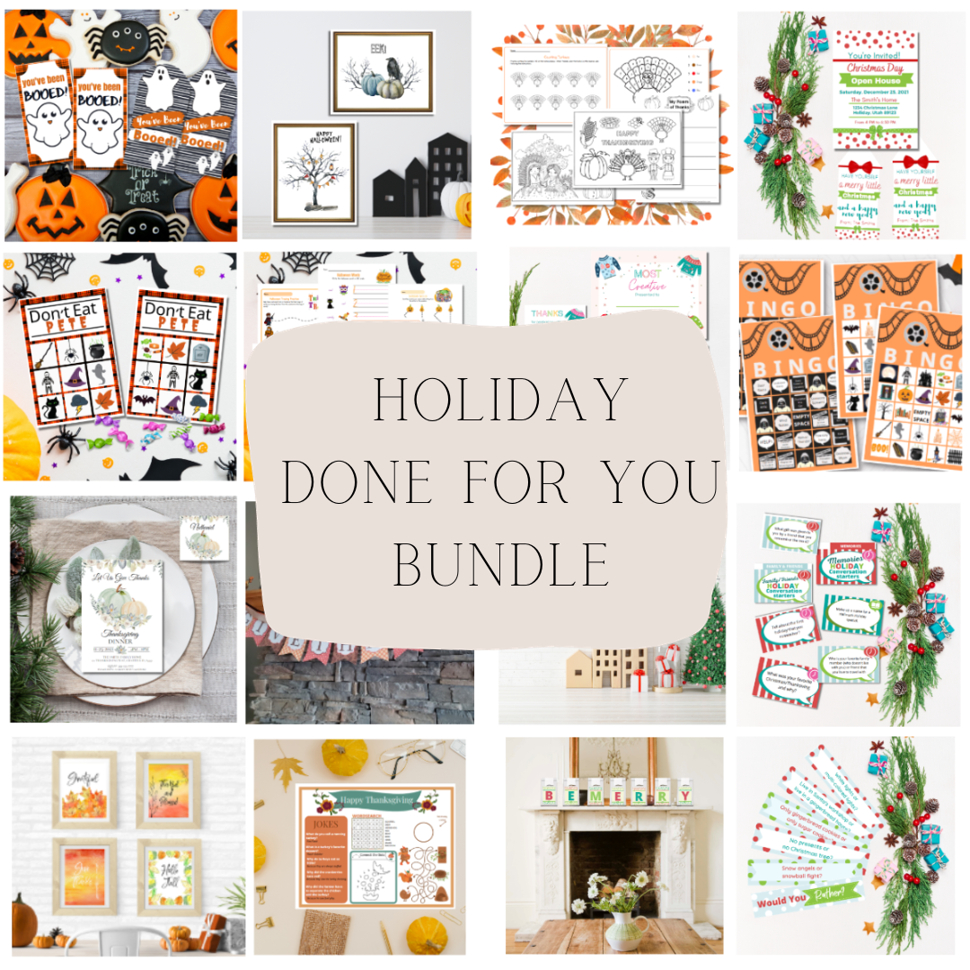 Done For You Holiday Bundle - Printables Relax Your Way Through the Holidays