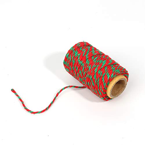 Maosifang 9 Colors Christmas Twine Cotton 2 mm String Rope Cord for Gift Wrapping Arts Crafts Party Decorations Gardening,9 Rolls
