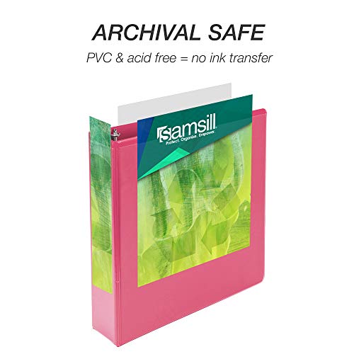 Samsill Earth’s Choice Biobased Durable 3 Ring Binders, Fashion Clear View 2 Inch Binders, Up to 25% Plant Based Plastic, Assorted 4 Pack (MP48669)