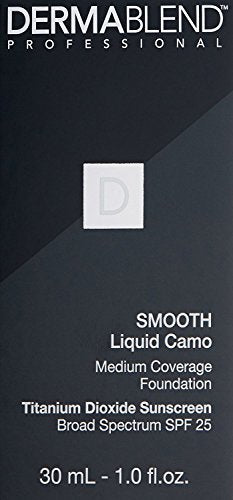 Dermablend Smooth Liquid Camo Medium to High Coverage Foundation Makeup with SPF 25, 30N Camel, 1 fl. oz.