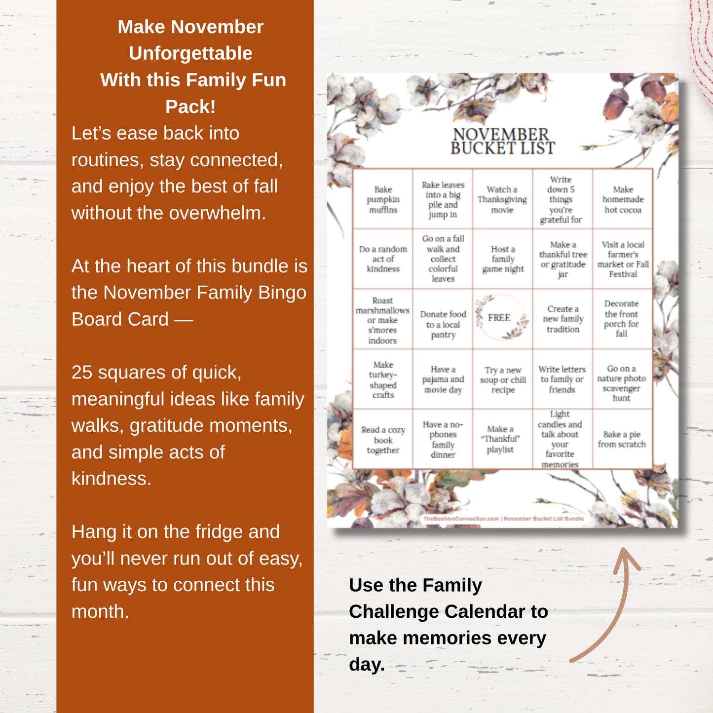 November Bucket List Bundle for Families