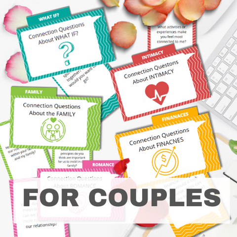 Image of 3 Pack Bundle Connection Questions - Printable Conversation Starters for Families, Teens and Couples