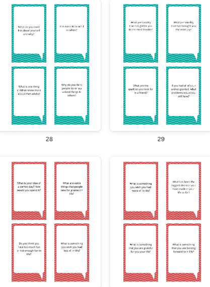 3 Pack Bundle Connection Questions - Printable Conversation Starters f ...