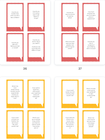 Teens Connection Questions - Printable Conversation Starters for Teens ...