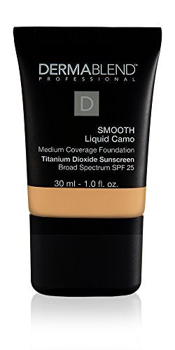 Dermablend Smooth Liquid Camo Medium to High Coverage Foundation Makeup with SPF 25, 30N Camel, 1 fl. oz.