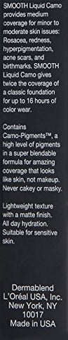 Image of Dermablend Smooth Liquid Camo Medium to High Coverage Foundation Makeup with SPF 25, 30N Camel, 1 fl. oz.