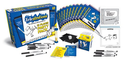 USAOPOLY Telestrations Party Pack 12 Player Party Game | #1 Party Game for All Ages | Play with Your Friends and Family | The Fun Game Telestrations with 600 New Phrases to Sketch