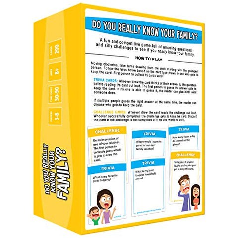 Image of Do You Really Know Your Family? A Fun Family Game Filled with Conversation Starters and Challenges - Great for Kids, Teens and Adults