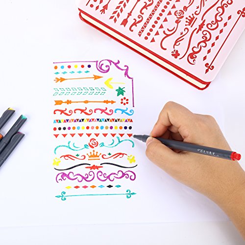 iBayam Fineliner Pens, 24 Bright Colors Fine Point Pens Colored Pens for Journaling Note Taking Writing Drawing Coloring Planner Calendar, Office School Teacher Classroom Fine Tip Marker Pens Supplies