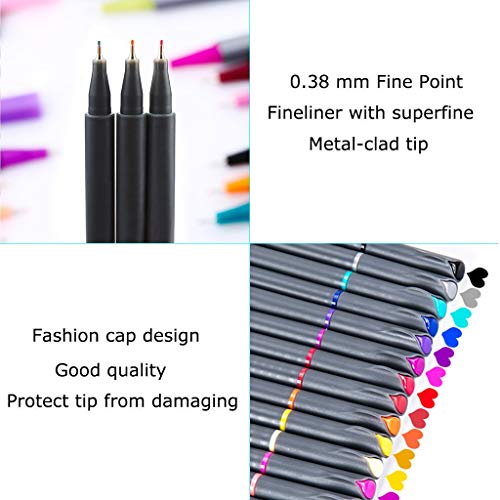 Kaufe IBayam Fineliner Pens, 24 Bright Colors Fine Point Pens Colored Pens  For