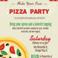 Editable - Pizza Party Family Night Bundle With Invite, Recipe Cards, and Thank You Card