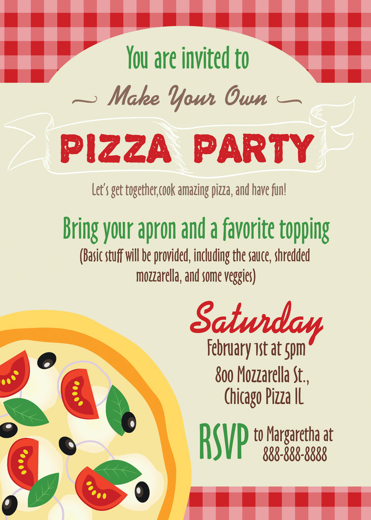 Editable - Pizza Party Family Night Bundle With Invite, Recipe Cards, and Thank You Card
