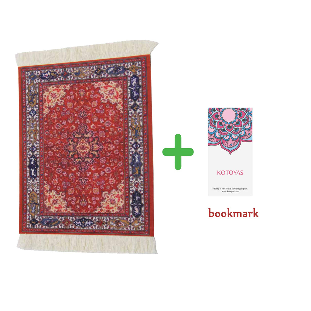 kotoyas Rug Mouse Pad, 2 Pack Woven Rug Bohemian Style Carpet Mouse Pad for Table Décor