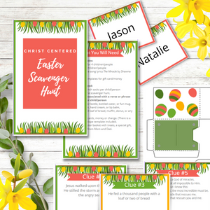Christ Centered Easter Scavenger Hunt Printable and Editable