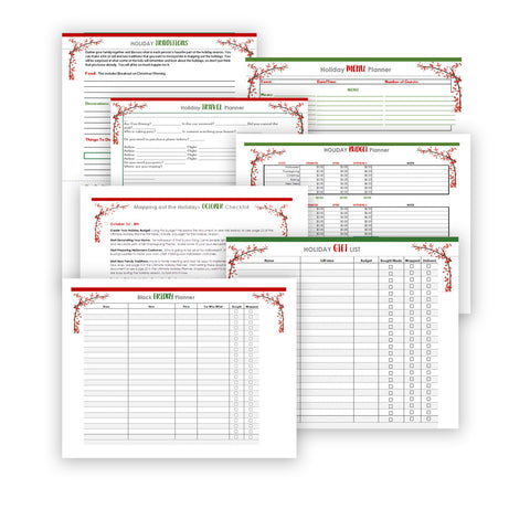 Image of Digital Holiday Planner Spreadsheets