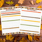 Fall Family Meeting Planner - Printable